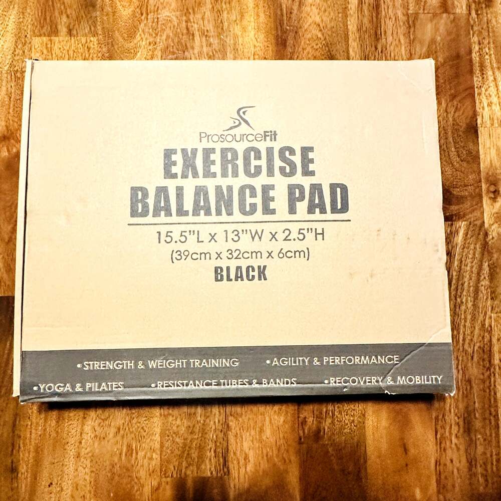 Prosource Fit Exercise Balance Pad Black Foam Mat Therapy Fitness HL-3932 NEW